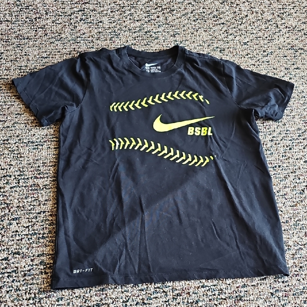 Nike Dri-FIT Baseball Graphic Tee | Men’s Medium | Black Athletic Shirt